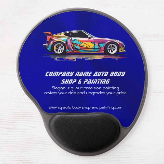 Auto body shop and precision painting gel mouse pad (Front)