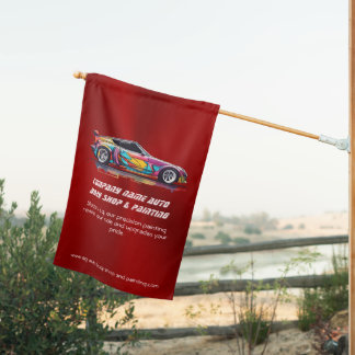 Auto body shop and precision painting house flag