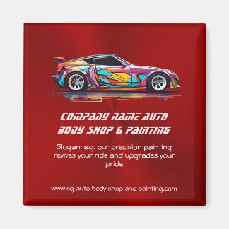 Auto body shop and precision painting magnet