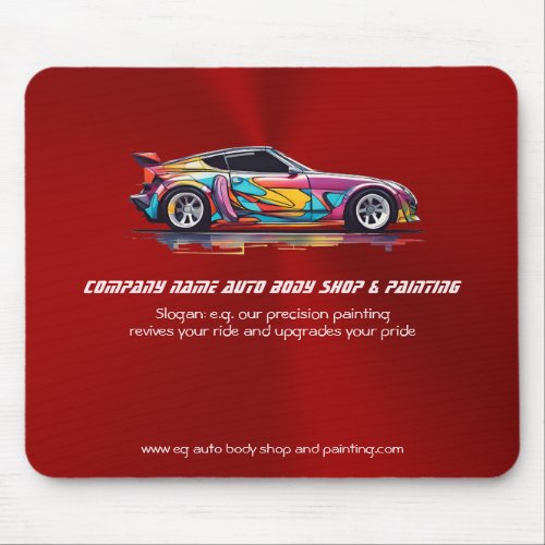 Auto body shop and precision painting mouse pad