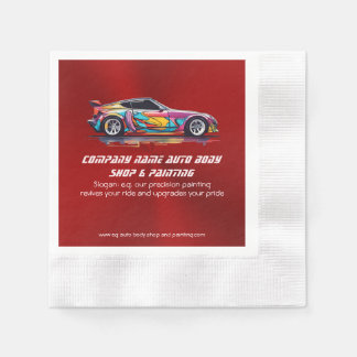 Auto body shop and precision painting napkins