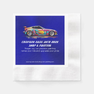 Auto body shop and precision painting napkins
