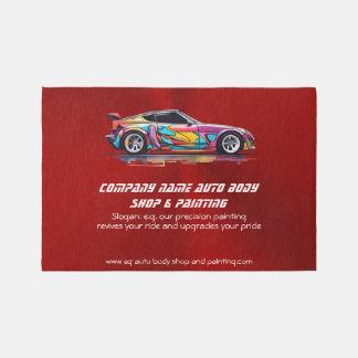 Auto body shop and precision painting outdoor rug