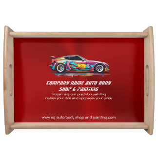 Auto body shop and precision painting serving tray