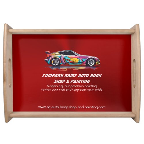 Auto body shop and precision painting serving tray