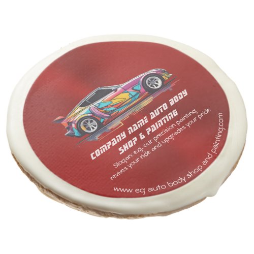 Auto body shop and precision painting sugar cookie