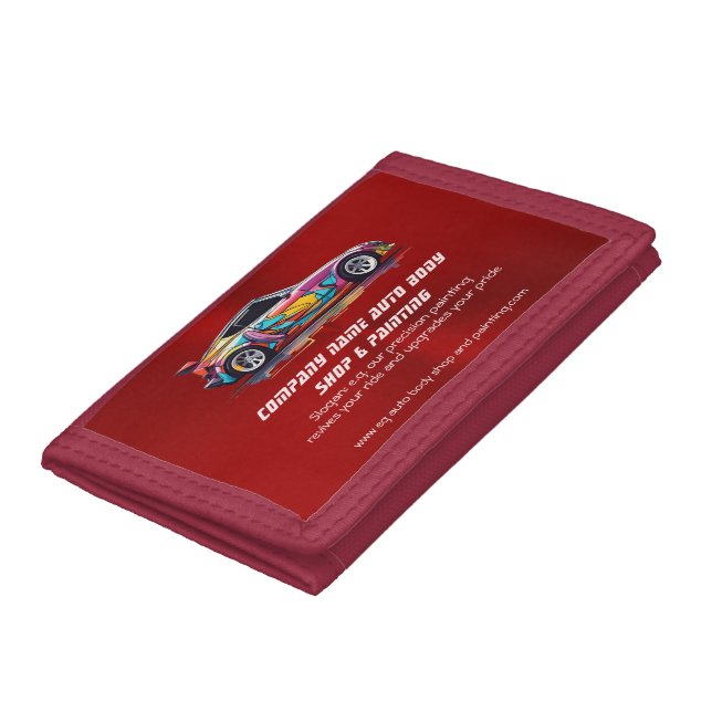 Auto body shop and precision painting trifold wallet (Bottom)
