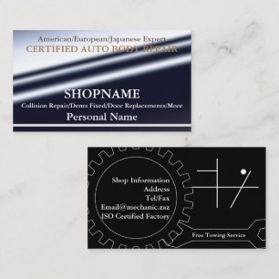 Auto Body Shop Business Card