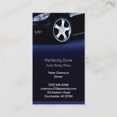 Auto Body Shop Business Card