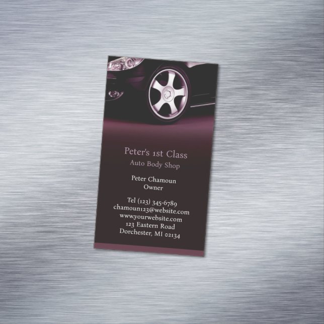 Auto Body Shop Business Card Magnet (In Situ)