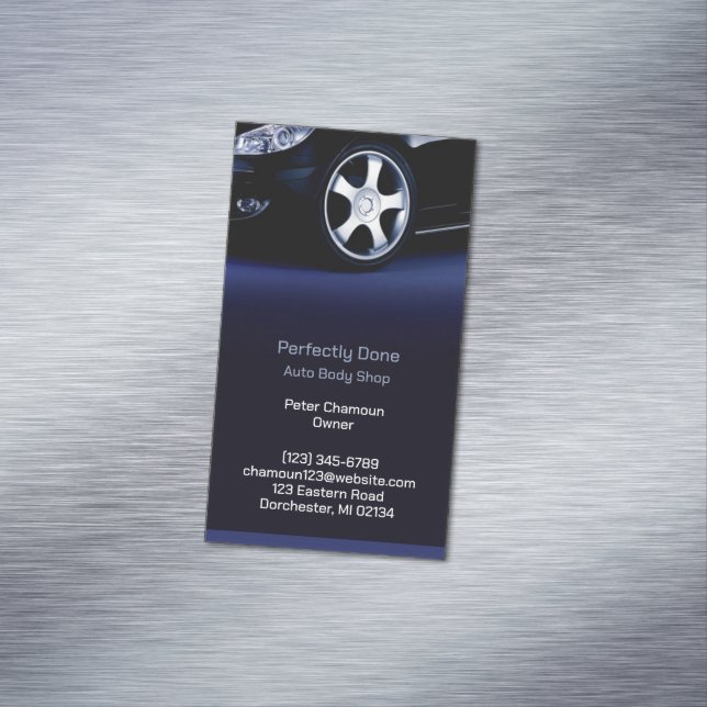 Auto Body Shop Business Card Magnet (In Situ)