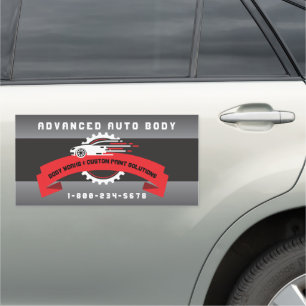 Auto Body Shop Car Detailing Business Magnet