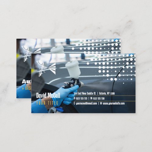 Auto Body Shop  Painting  Paint Sprayer Business Business Card