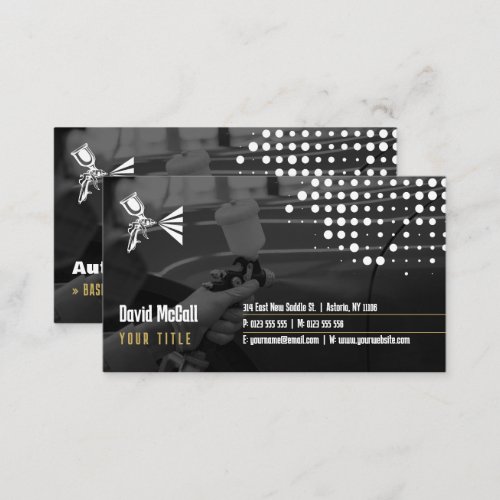 Auto Body Shop  Painting  Paint Sprayer Business Business Card