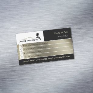 Auto Body Shop & Painting Paint Sprayer Business Card Magnet