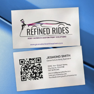 Auto Body Work Custom Car Paint Business Card