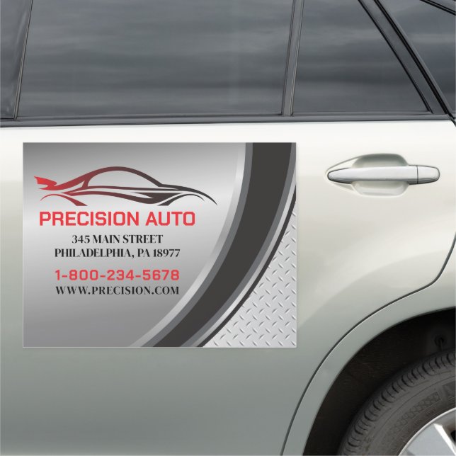 Auto Body Work Custom Car Paint Detailing Collison Car Magnet (In Situ)
