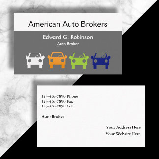 Auto Broker Business Cards