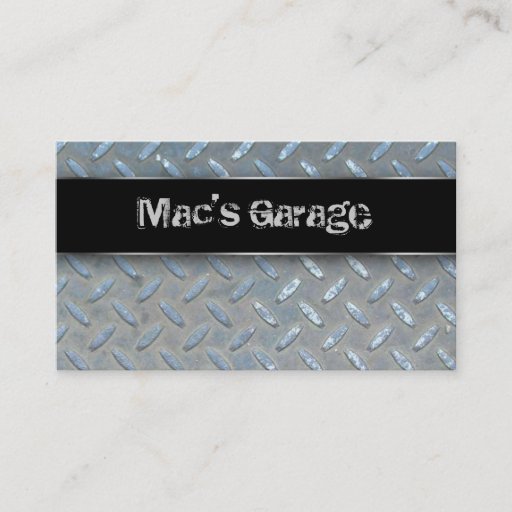 Customizable Auto Business Card Construction Contractor Metal
