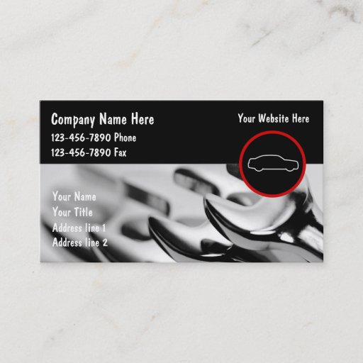 Customizable Auto Business Cards