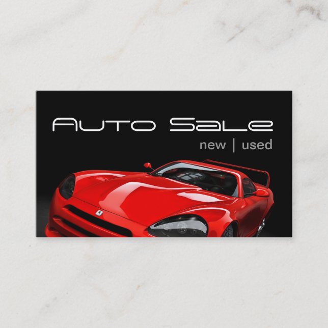 Auto Car Dealer Body Shop Business Card (Front)