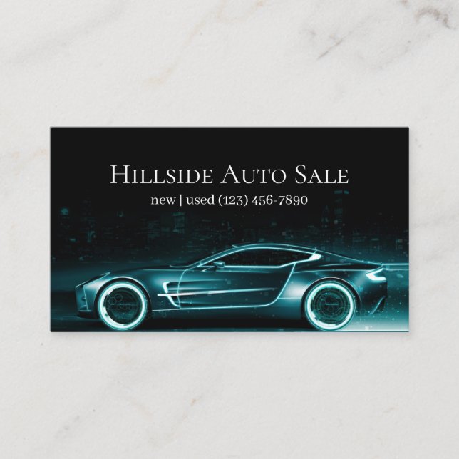 Auto Car Dealer Body Shop Business Card (Front)