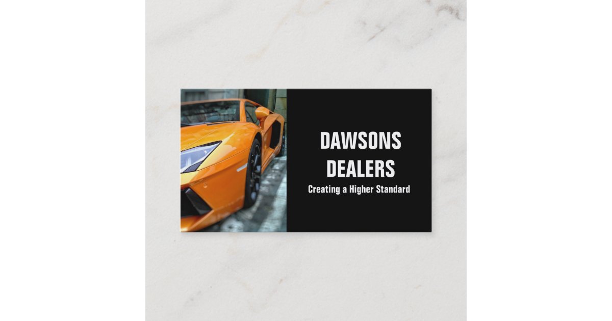 Auto Car Dealer Body Shop Dealership Business Card Zazzle