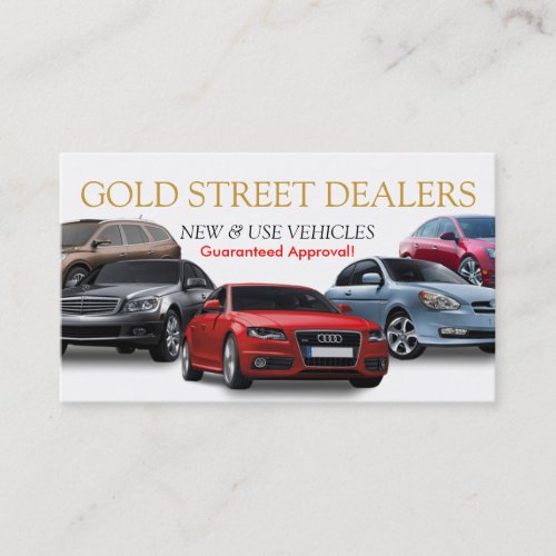 Auto Car Dealer Dealership Business Card