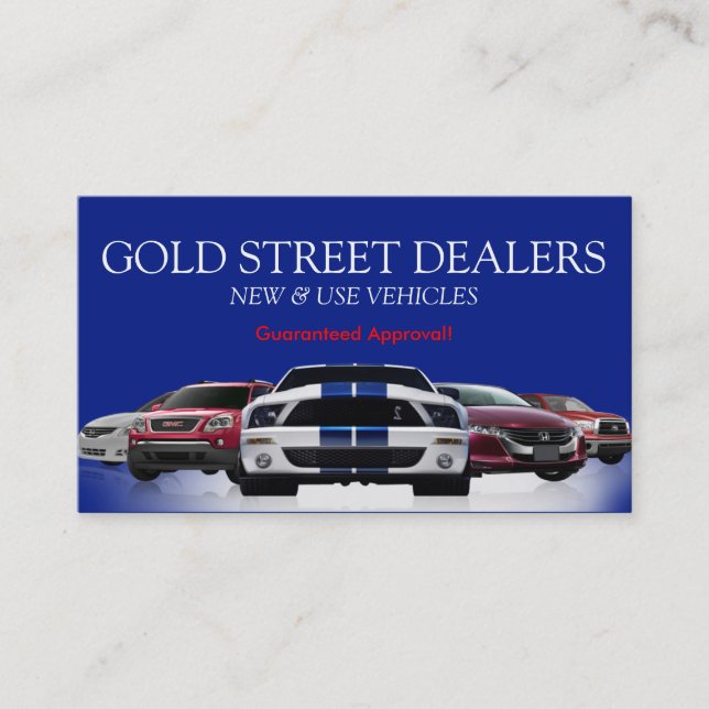Auto, Car, Dealer Dealership Business Card (Front)