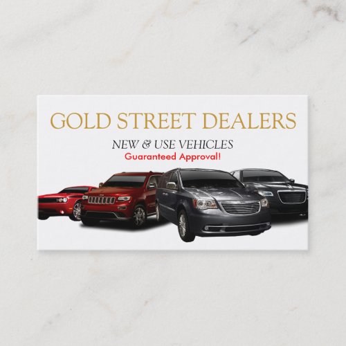 Auto Car Dealer Dealership Business Card