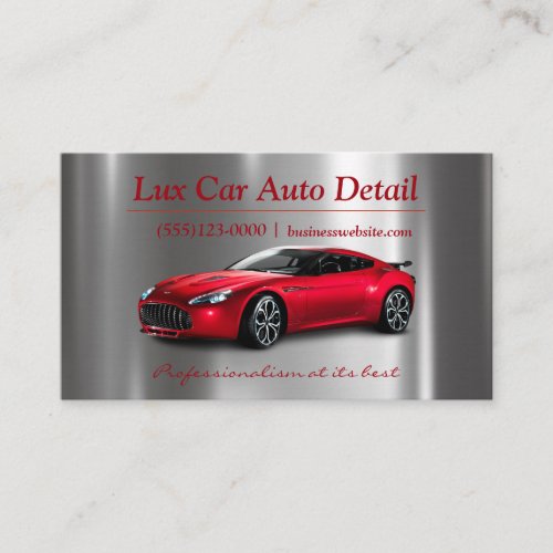 Auto Car Detail Wash Service Business Card