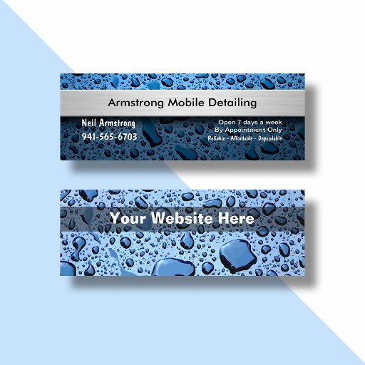 Customizable Auto Detailing Business Cards