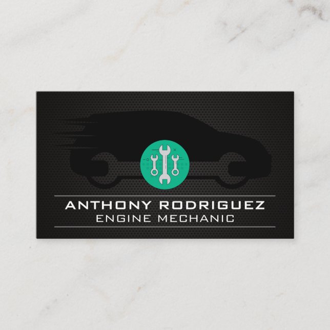 Auto Car Logo | Wrenches |  Mechanic Business Card (Front)