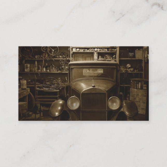 Auto Car Mechanic Technician Repair Shop Classic Business Card (Front)