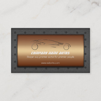 Auto Car on Brushed Copper - Sportscar template Business Card