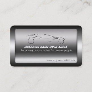 Auto Car on Brushed Steel - Sportscar template Business Card