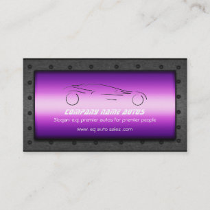 Auto Car on Luxurious Purple - Sportscar template Business Card