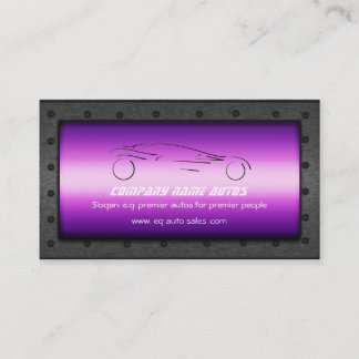 Auto Car on Luxurious Purple - Sportscar template Business Card