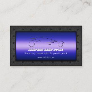 Auto Car on Royal Blue - Sportscar template Business Card