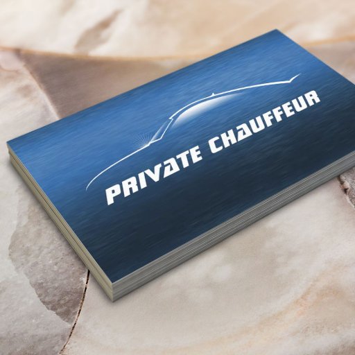 Customizable Cool Car Outline Private Chauffeur Business Card