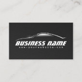 Auto Car Professional Black Carbon Fiber Business Card (Front)