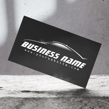 Auto Car Professional Black Carbon Fiber Business Card by cardfactory at Zazzle