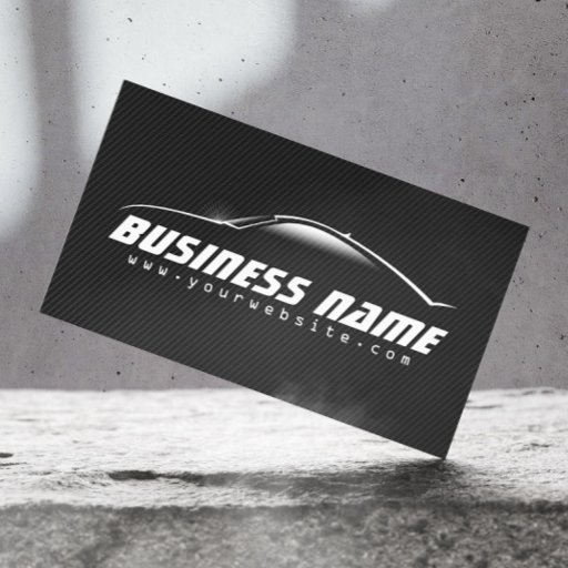 Customizable Professional Black Carbon Fiber Car Business Card