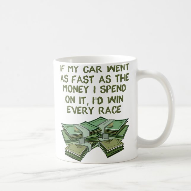 Auto Car Racing Funny Mug (Right)