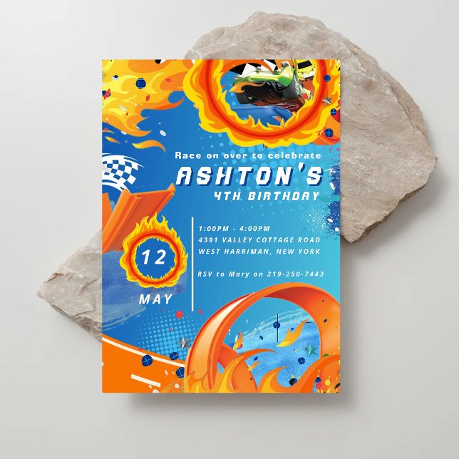 Auto Car Racing Theme Invitation (Creator Uploaded)