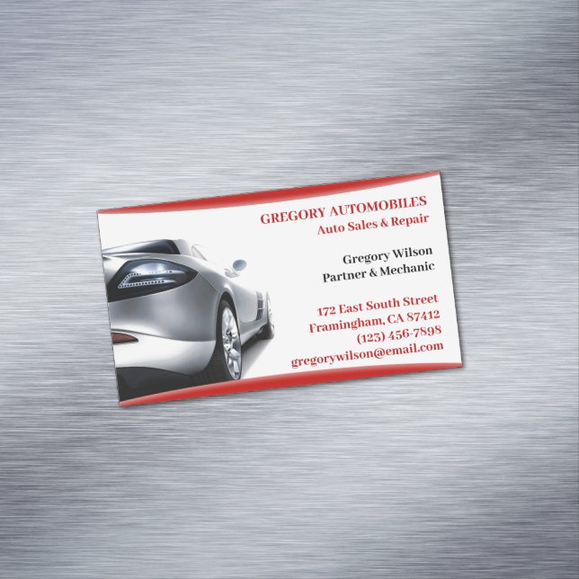 Auto Car Repair Business Card Magnet (In Situ)