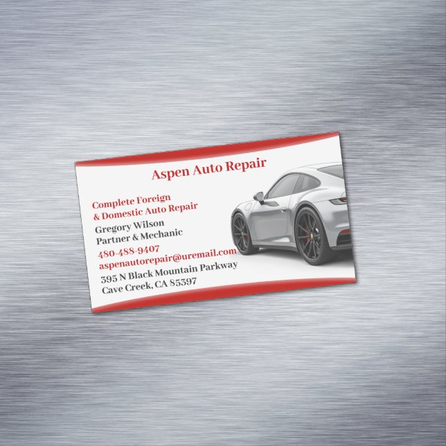 Auto Car Repair Business Card Magnet (In Situ)