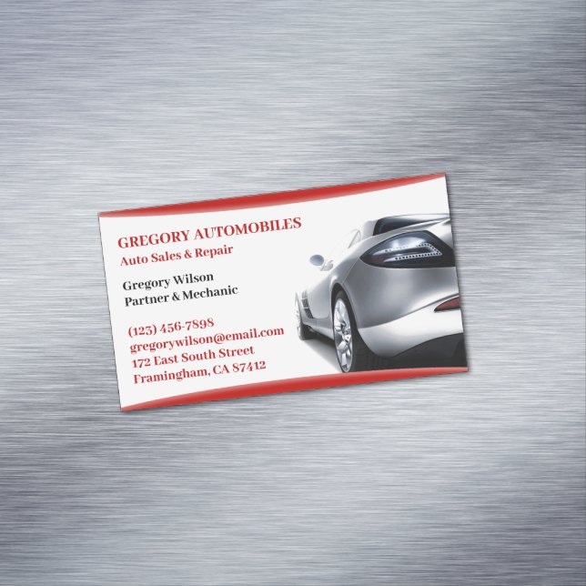 Auto Car Repair Business Card Magnet (In Situ)