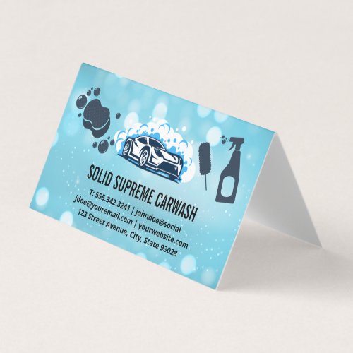 Auto Car Wash Cleaning Services Business Card