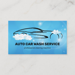 Auto Car Wash Cleaning Services Business Card